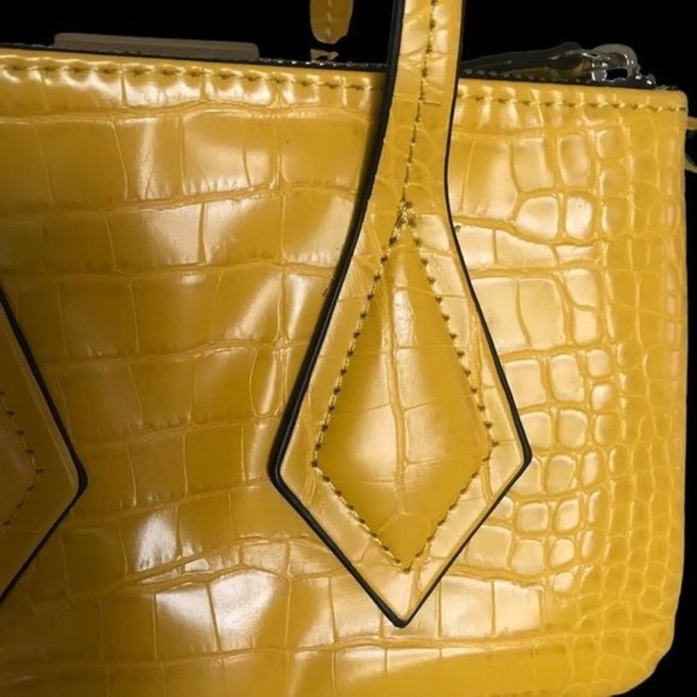 ZARA Bag Mini Shoulder/Hand Straps Yellow & Black Size 8”L x 3”W x 5”D - Picture 3 of 10